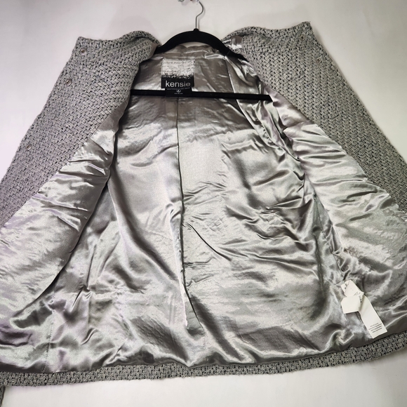 🌸Kensie Stylish Women’s Large Gray Toggle Hooded Coat – Polyester/Wool Blend - Picture 4 of 10